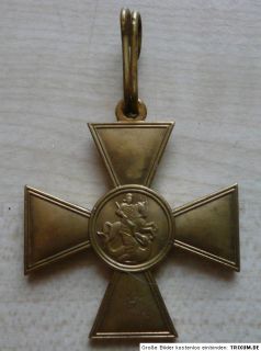 Russischer Orden ( Goldstufe ) aus dem 1. Weltkrieg. Vergoldet. Sehr
