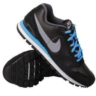 Nike Air Waffle Trainer Leather Schuh Schwarz Blau Schuhe