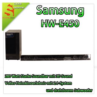 Samsung HW E450 3D Soundbar ( Bluetooth Iphone Kompatibel ) Wi Fi USB