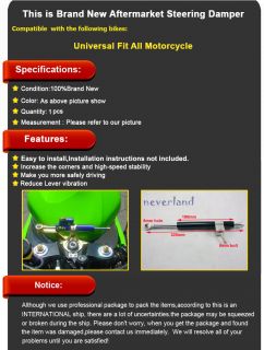 Steps Adjust 320mm Lenkungsdämpfer LSL Kit für Universal Fit