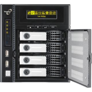 Thecus N4200Eco NAS Server Barebone schwarz USB eSATA LAN