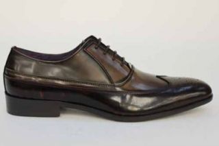 Gucinari Herren Budapester Lack Dunkelrot Schuhe