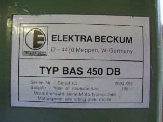 Bandsäge Elekta Beckum BAS 450 DB