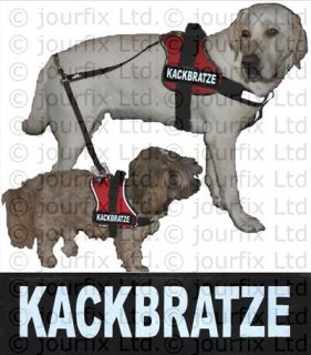 KACKBRATZE 1x Logo klein weiß für Julius K9® Hundegeschirr Geschirr