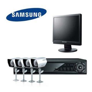 SAMSUNG Videoüberwachung Set 4 Kanal H.264 DVR mit 17 Monitor 4