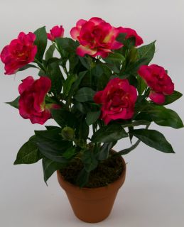 Gardenienbusch 36cm pink GA Kunstpflanzen Kunstblumen Gardenie