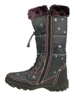 Indigo Damen Schuhe Winter Stiefel *Slam Tex* Schnee Fell Lila Gr.36