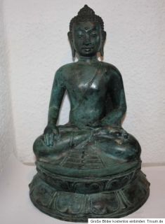 Großer Tibet Bronze Buddha Skulptur Figur Statue Tibetische Sculpture