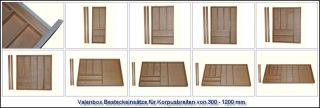 Holz Besteckeinsatz Besteckkasten Buche 478 x 472 mm