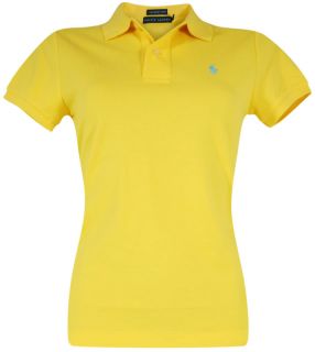 POLO RALPH LAUREN Damen Skinny Fit Polohemd Shirt Bright Yellow