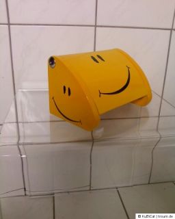 WC Papierrollenhalter  gelber SMILEY   Toilettenpapierrollenhalter