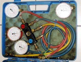 Monteurhilfe Set R22 R12 R502 Kältemittel Manometerbatterie