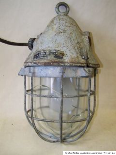 Alte explosionsgeschützte Fabriklampe Loft Lampe, Ex Leuchte, Bauhaus