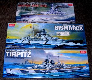 WWII deutsches Schlachtschiff Bismarck Tirpitz Spee 1 350 von Academy