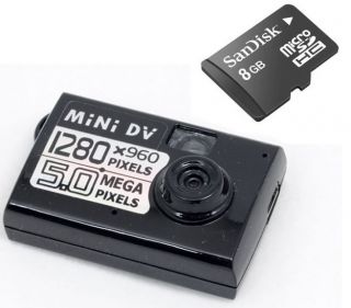 HD 5.0 Mini Kamera DV DVR SPORT Cam Camera AUDIO VIDEO cycle + 8GB