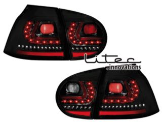 LITEC LED Rückleuchten VW Golf 5 V 03   09 schwarz R   LOOK
