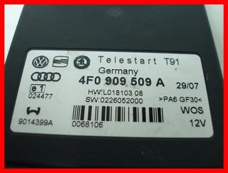 4F VW Golf Webasto Telestart Steuergerät T91 4F0909509A 4F0 909 509 A