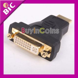 DVI 24+5 Female To HDMI Male Gold Converter Adapter