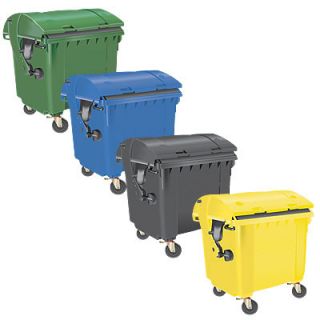 Müllgroßbehälter Müllcontainer 1100L Kunststoff Runddeckel gelb
