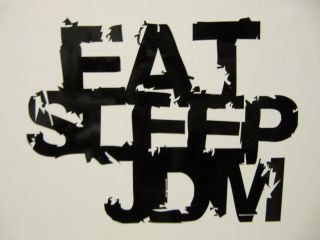 EAT SLEEP JDM Aufkleber Sticker, 13x10cm, drift, shocker, tuning