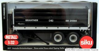 Siku 2877 Brantner Dreiachs Dreiseitenkipper Sondermodell blackline