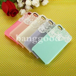 iPhone 4 4S Cute Pearl Lace Ice Cream Hard Back Case Cover Screen