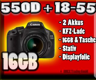 Canon EOS 550D Kit 18 55mm Spiegelreflex   Kit Paket 16