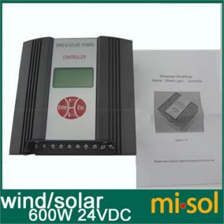 Laderegler Hybrid Wind Solar Charge Controller 600W Regulator, 24VDC