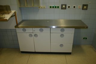 Labortisch Arbeitszeile Schubladenschrank mit Arbeitsplatte aus