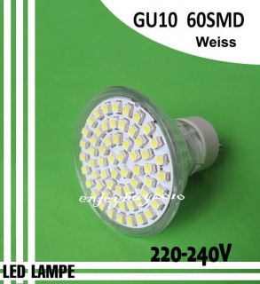 GU10 60 SMD LED weiß Lampe Strahler Warm Weiss 3 3.5W wiss Lampen