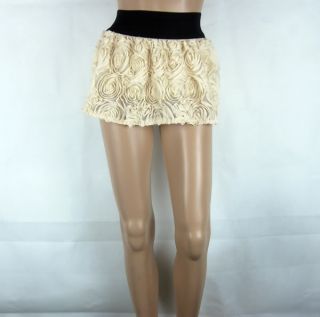 Latest New lovely Girl Lady Lace Rose Cake Flower Mini skirt T19