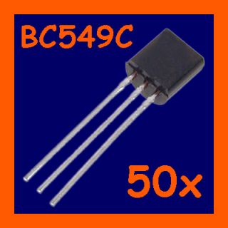 BC549C 50x Transistor NPN 30V 100mA BC549 TO92°