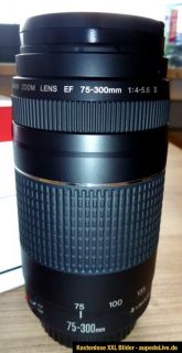 Canon EF 75 300mm / 4,0 5,6 / III Objektiv + Hama UV Filter