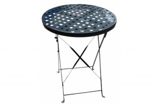 Bistro Tisch Gartentisch Tisch, rund, Metall, D 60cm H 70cm ~ ohne