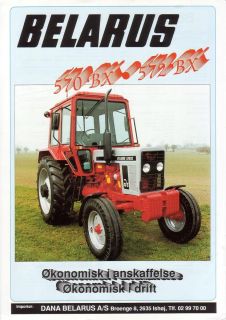 Belarus 570 BX / 572 BX Traktor DK Prospekt   brochure   dépliant