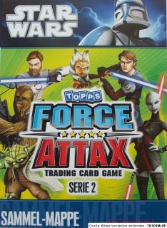 Star Wars FORCE ATTAX Serie 2 Sammelmappe Album Starter Set + 1 x