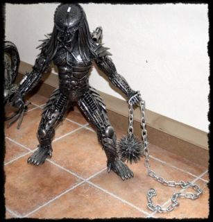 Alien Stuhl Metall Skulptur Handarbeit Unikat Möbel Monster Art Figur