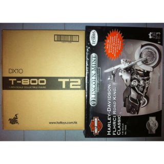 Ready Hot Toys DX10 T2 T800 Arnold Figure + 1/6 Harley Davidson