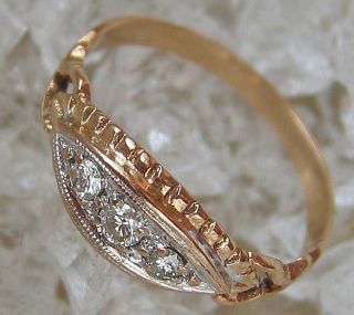 Goldringe 14kt 585 Gold Ring Brillant Ring Diamant Schmuck Artdeco