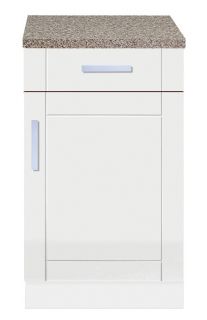 NEU Varel Küchen Unterschrank 50x60 MDF hochglanz weiß (409.6007