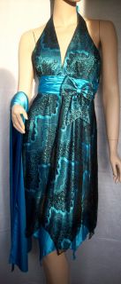 Designer Abendkleid by Juju & Christine 34 Kleid Blau