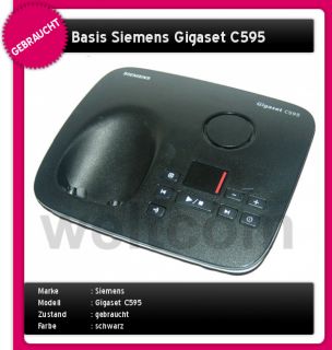 Basis Siemens Gigaset C595 mit AB für C59H Mobilteil