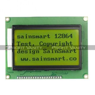 Neu SainSmart 12864 128x64 Graphic LCD Display Module Yellow Backlight