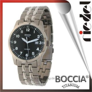 BOCCIA Uhren Herrenuhren 597 05 Herrenuhr Titanium neu Herren Uhr