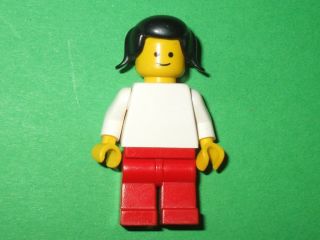 Lego Figur Frau in weiß rot aus 606 7815 7818 (pln030)