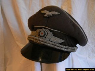 II.WK Schirmmütze Luftwaffe Offizier Top  