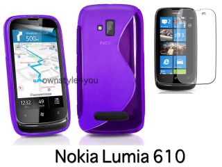 Silikonhülle Tasche Case Cover für Nokia 610 Lumia + Gratis Folie S