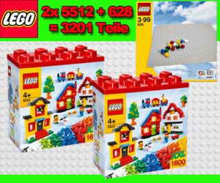 LEGO 5512 XXL Steine Box 3200 Steinebox GRATIS 628 grosse Bauplatte
