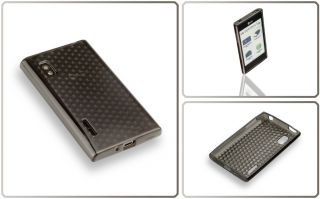 1114 l5 Diamond Silikon transparent black Case Tasche f. LG Optimus L5