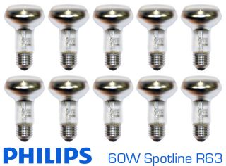 10 x Philips Reflektor Glühbirne Spot R63 60W 60 Watt E27 Spot